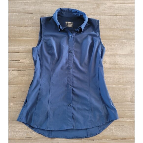 Reel Legends Sleeveless Shirt Women’s Size Small Adventure Blue Fishing Outdoors - Picture 9 of 12